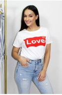 Λευκό t-shirt " love "
