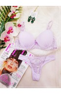 	set of lilac purple lingerie	