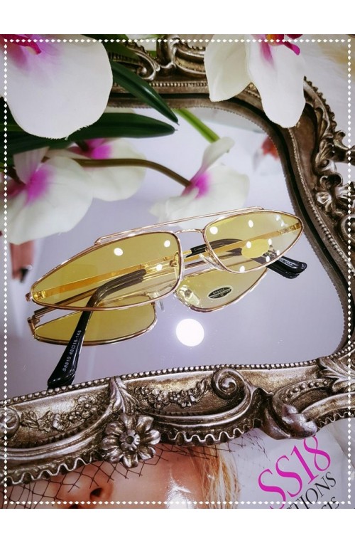 	yellow oval sunglasses 2019	