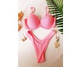 	bikini swimsuit lurex glitter high waist for large breasts	