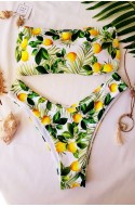 	bikini swimsuit strapless lemons	
