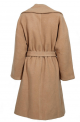 Φθηνό γυναικείο παλτο μαλλινο μακρύ Oversized με ζώνη