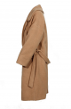 Μοντέρνο γυναικείο παλτό μάλλινο μακρύ Oversized με ζώνη
