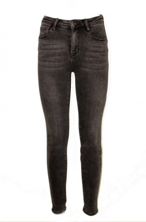 	women's skinny jean high-waisted gray	