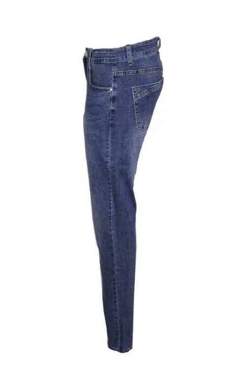 γυναικείο plush size τζιν παντελόνι ψηλόμεσο  ίσια γραμμή
