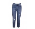 	women's high-waisted jeans with tear plus size	