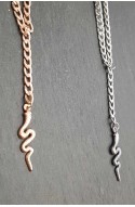 	stainless steel snake necklace	