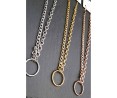 	women's wide chain necklace stainless steel ring	