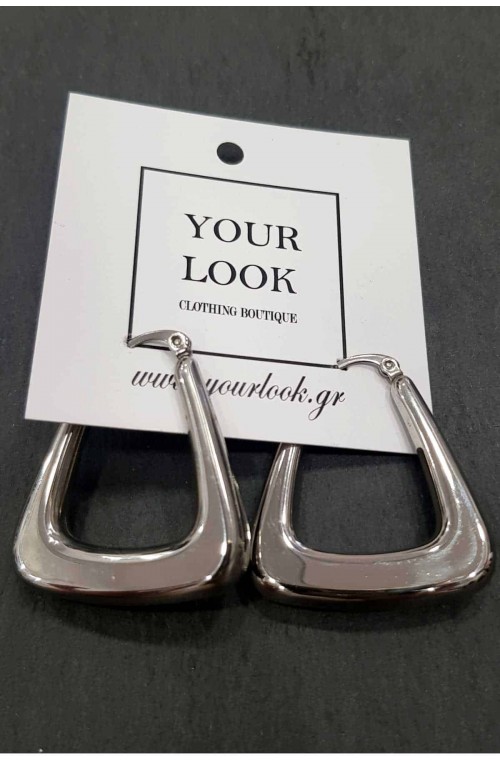 	womens earrings hoops triangles stainless steel	