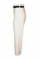 γυναικείο τζιν παντελόνι ψηλόμεσο αστράγαλου με ζώνη άσπρο