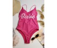 	womens pink swimsuit barbie	