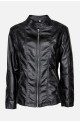 leather jacket μαύρο plush size