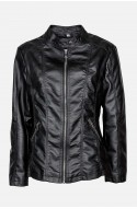 	leather jacket black plus size	