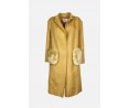 	camel wool coat for women with detachable fur pockets	