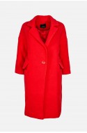 	Women's red woolen coat	