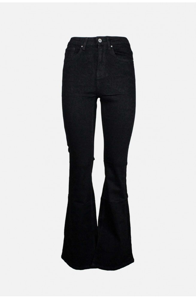 γυναικείο μαύρο τζιν παντελόνι καμπάνα