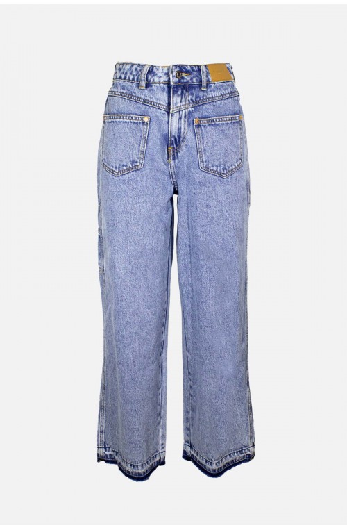 	women's blue jeans wide line	