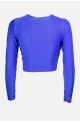 women's crop top with long sleeves