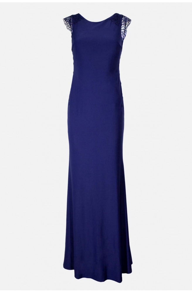 dress long dark blue