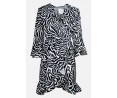 γυναικείο φόρεμα μίνι με βολάν zebra print