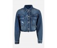 	crop denim jacket with razor blade	