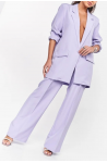 Γυναικείο κουστούμι φαρδιά γραμμή μωβ
