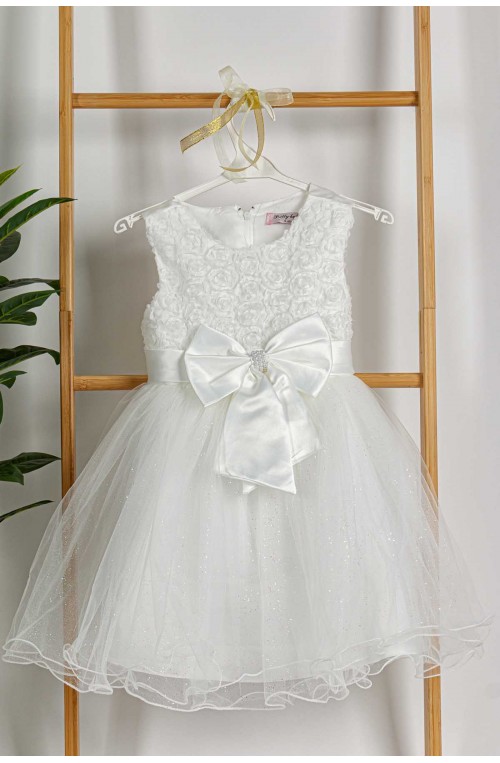 παιδικό βαφτιστικό φόρεμα τούλινο με gliter