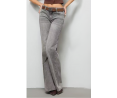 γυναικείο χαμηλοκάβαλο jean παντελόνι wide leg γκρι με ζώνη