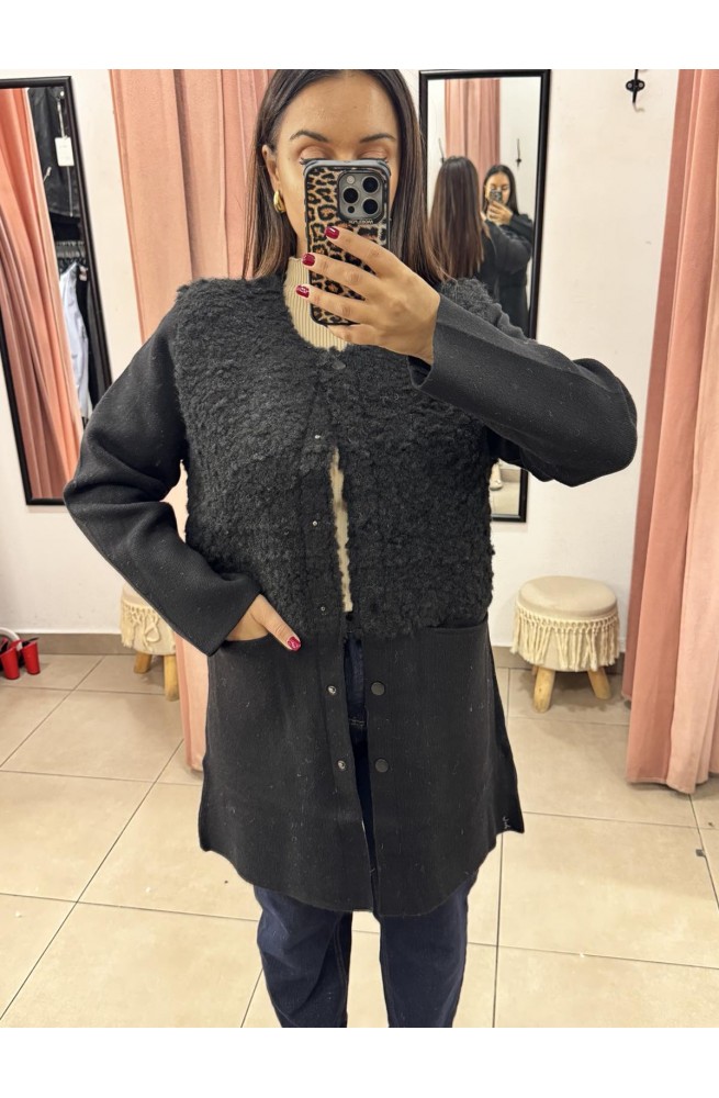 Γυναικεία ζακέτα πλεκτή προβατάκι