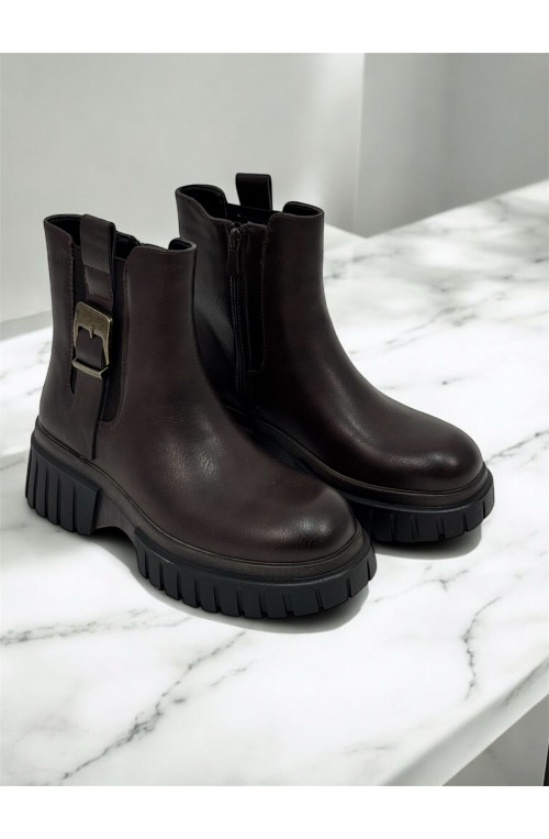 Γυναικείο καφέ μποτάκι