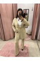 Γυναικείο σετ πλεκτό παντελόνι ζακέτα πουκάμισο