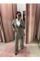 Γυναικείο σετ πλεκτό παντελόνι ζακέτα πουκάμισο