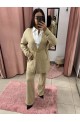 Γυναικείο σετ πλεκτό παντελόνι ζακέτα πουκάμισο