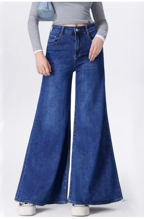 Γυναικείο wide leg jean παντελόνι