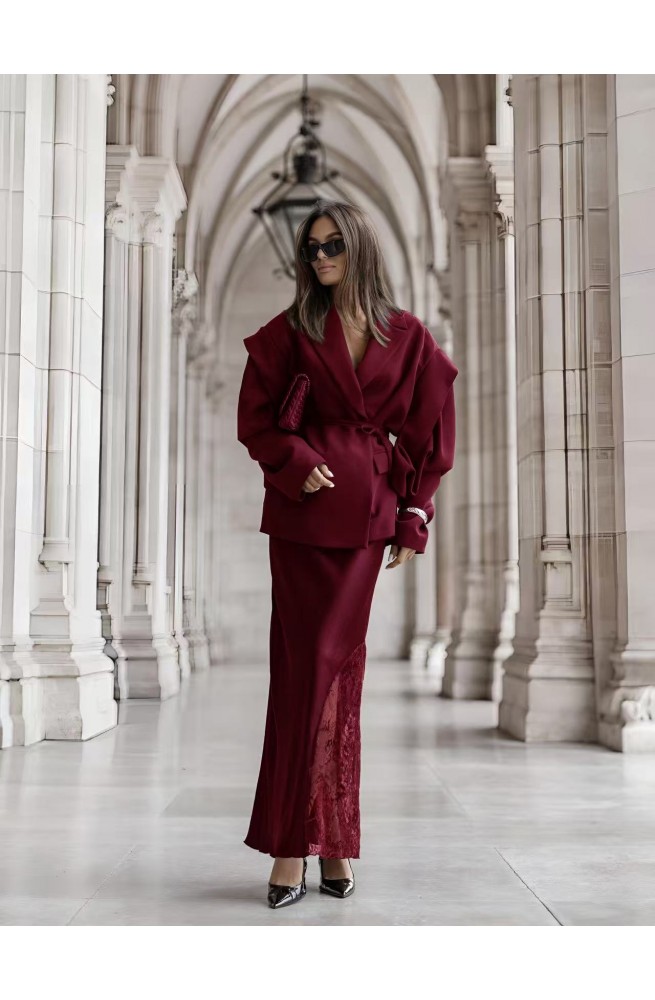 Γυναικεία μακριά σατέν φούστα