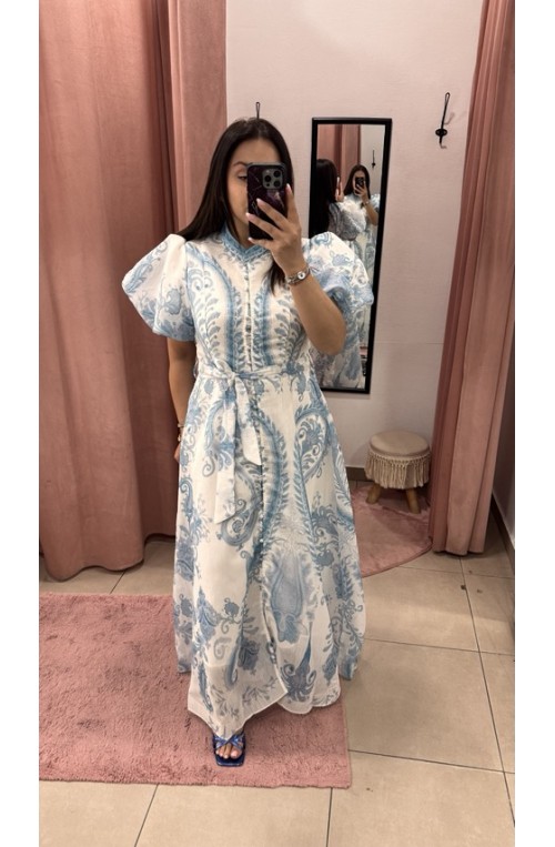 Γυναικείο ρομαντικό φόρεμα με μανίκι