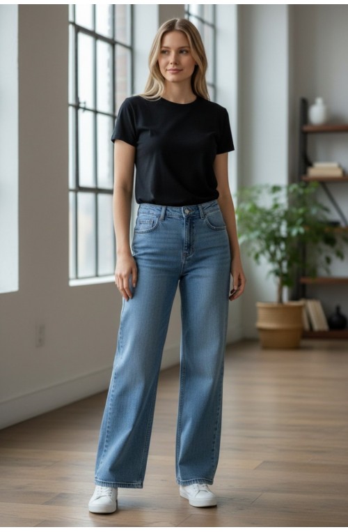 Γυναικείο plus size τζιν ίσια γραμμή