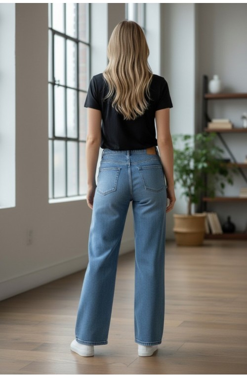 Γυναικείο plus size τζιν ίσια γραμμή