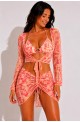 Σετ μπικίνι με beach wear πορτοκάλι