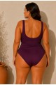 Ολόσωμο μαγιό plus size Μπορντό