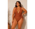 Γυναικείο plus size μαγιό με Γκλίτερ