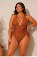 Γυναικείο plus size μαγιό με Γκλίτερ