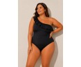 Ολόσωμο plus size μαγιό με ένα ώμο