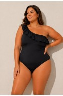 Ολόσωμο plus size μαγιό με ένα ώμο
