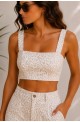 Crop top Jean leopard