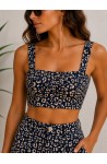Crop top Jean leopard