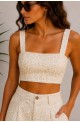 Crop top Jean leopard