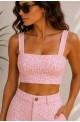 Crop top Jean leopard